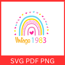 vintage 1983 retro svg | vintage 1983 svg design | vintage 1983 sublimation designs | printable art | digital download