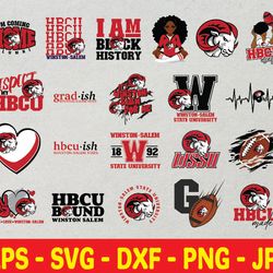 winston salem state university svg, hbcu svg collections, hbcu team, football svg, mega bundle, digital download