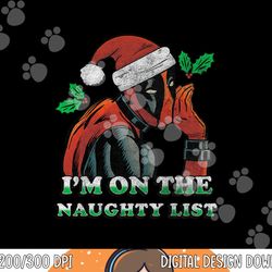 marvel deadpool santa secret naughty list christmas png, sublimation copy