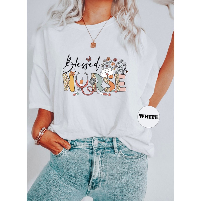 Blessed Nurse Shirt, Motivational Nurse Life Tshirt, Future Nurse Sweatshirt, Nursing School Tees, Nurse Hoodies, Gift For New Nurse - 1.jpg