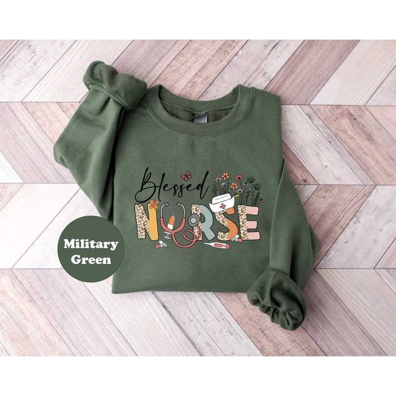 Blessed Nurse Shirt, Motivational Nurse Life Tshirt, Future Nurse Sweatshirt, Nursing School Tees, Nurse Hoodies, Gift For New Nurse - 2.jpg