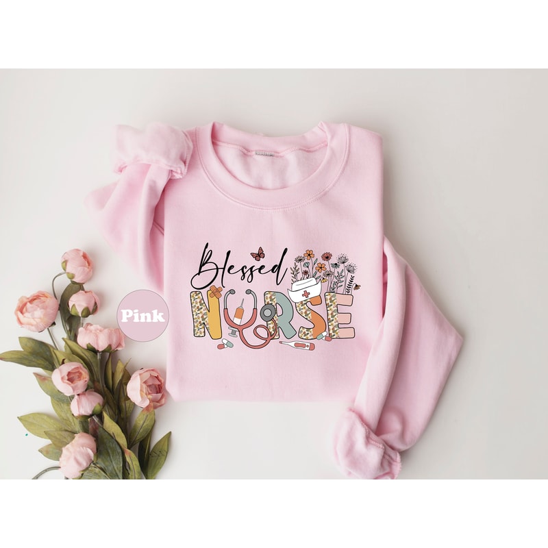 Blessed Nurse Shirt, Motivational Nurse Life Tshirt, Future Nurse Sweatshirt, Nursing School Tees, Nurse Hoodies, Gift For New Nurse - 3.jpg