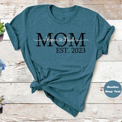 custom mom est shirt, personalized mom t-shirt, mother's day sweatshirt, mom mama mimi gigi hoodie, mothers day gift, va