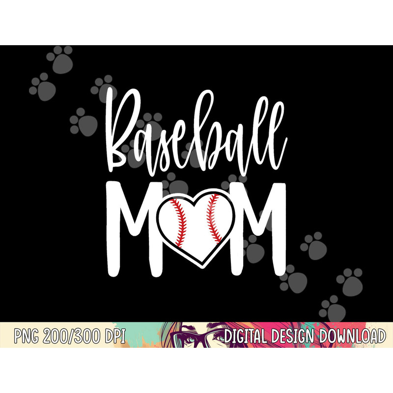 Baseball Mom Heart Gift for Sports Moms png, sublimation copy.jpg