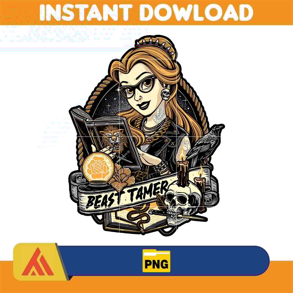 Punk Princess PNG, Rock Princess PNG, Mermaid PNG, Cartoon Design Sublimation, Printable Mug Instant Download (1).jpg