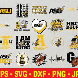 Alabama State University Svg, HBCU Svg Collections, HBCU team, Football Svg, Mega Bundle, Digital Download