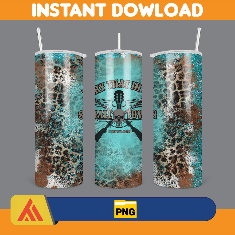 Jason Aldean Try that in a small town 20oz skinny tumbler wrap, PNG Digital Print, Sublimation, Instant download (6).jpg