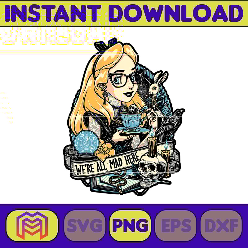 Punk Princess PNG, Rock Princess PNG, Mermaid PNG, Cartoon Design Sublimation, Printable Mug Instant Download (3).jpg