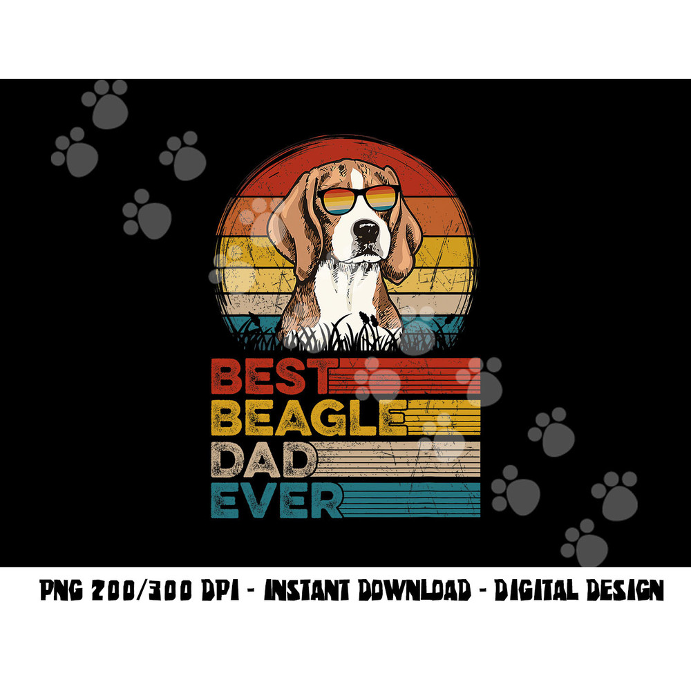 Dog Vintage Best Beagle Dad Ever Fathers Day Puppy Dog Dad png, sublimation copy.jpg