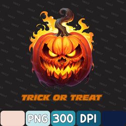 Trick Or Treat Png, Halloween Pumpkin Png, Halloween Png, Sublimation Digital Download