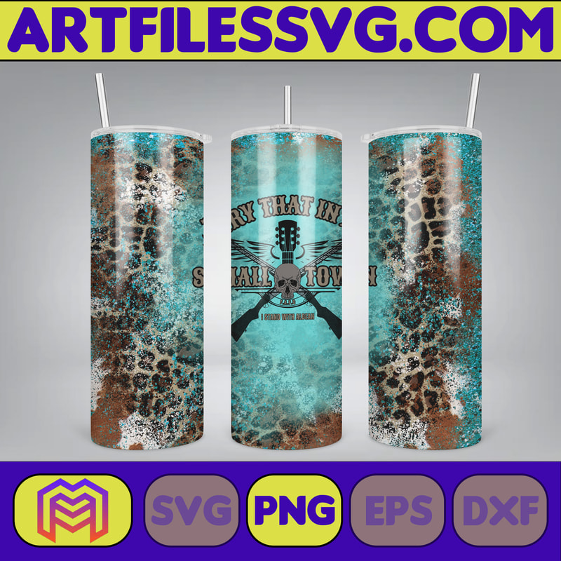 Jason Aldean Try that in a small town 20oz skinny tumbler wrap, PNG Digital Print, Sublimation, Instant download (6).jpg