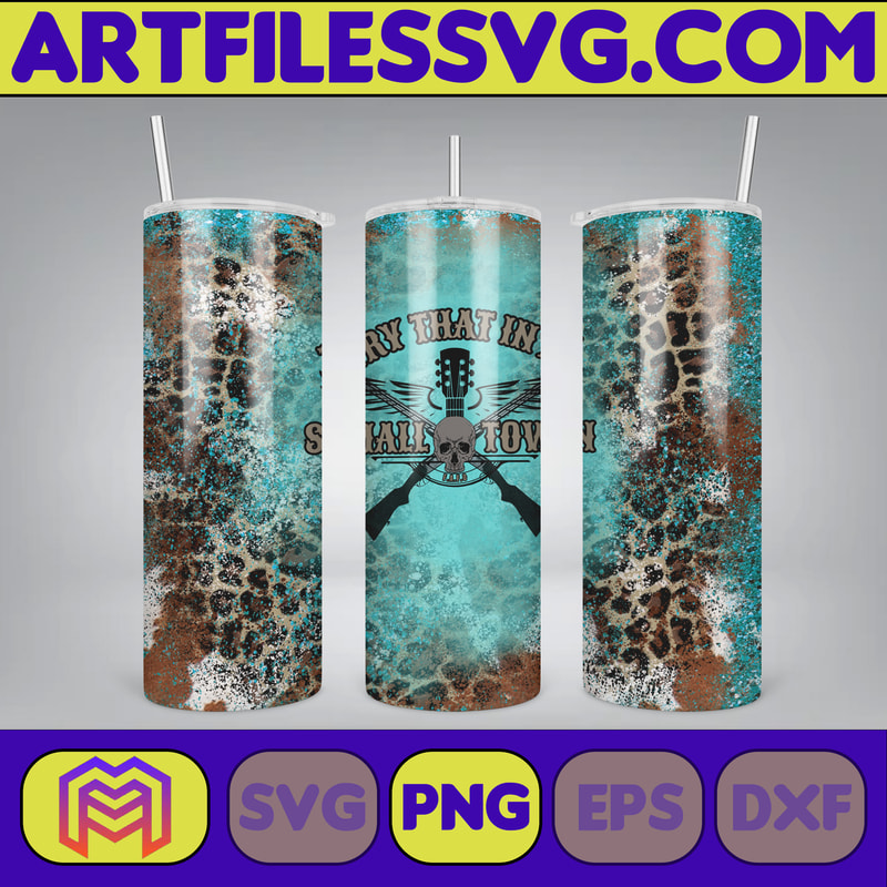 Jason Aldean Try that in a small town 20oz skinny tumbler wrap, PNG Digital Print, Sublimation, Instant download (8).jpg