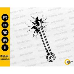 Wrench Smash SVG | Tools SVG | Engine Auto Car Shop Garage Repair | Cricut SIlhouette Cameo Printables Clipart Vector Di