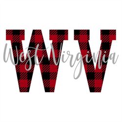 west virginia buffalo plaid svg/png