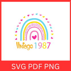 vintage 1987 retro svg | vintage 1987 svg design | vintage 1987 sublimation designs | printable art | digital download