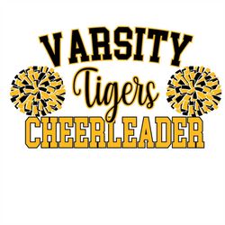 varsity tigers cheerleader svg/png