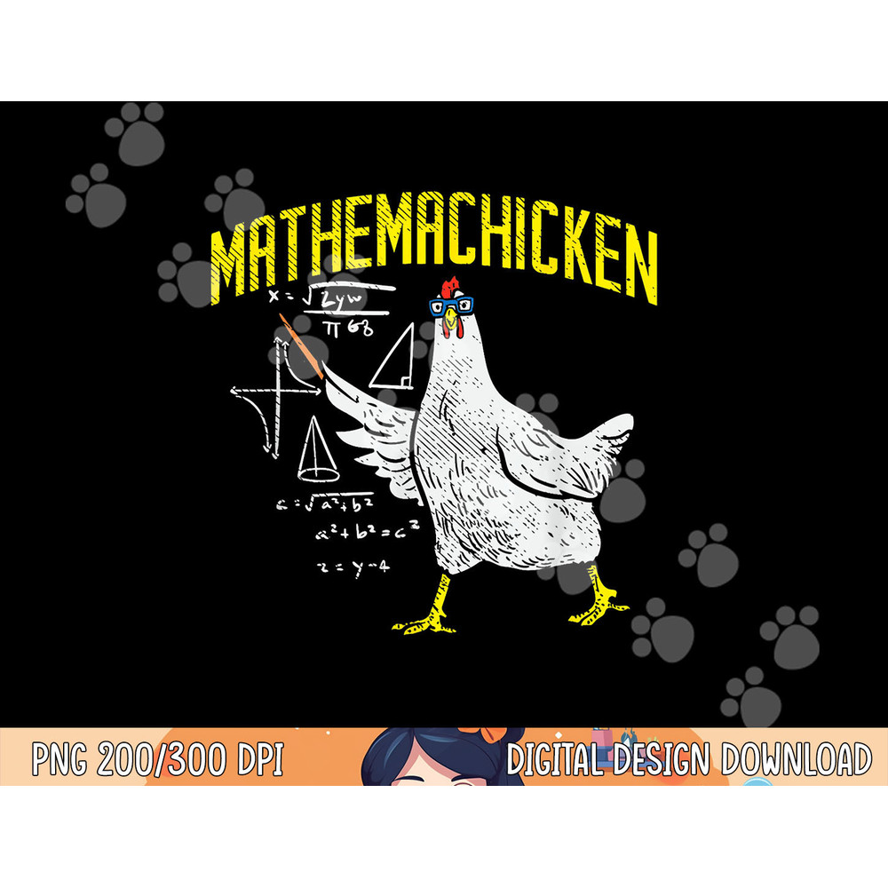 Mathemachicken Math Nerd Algebra Teacher Chicken png, sublimation copy.jpg