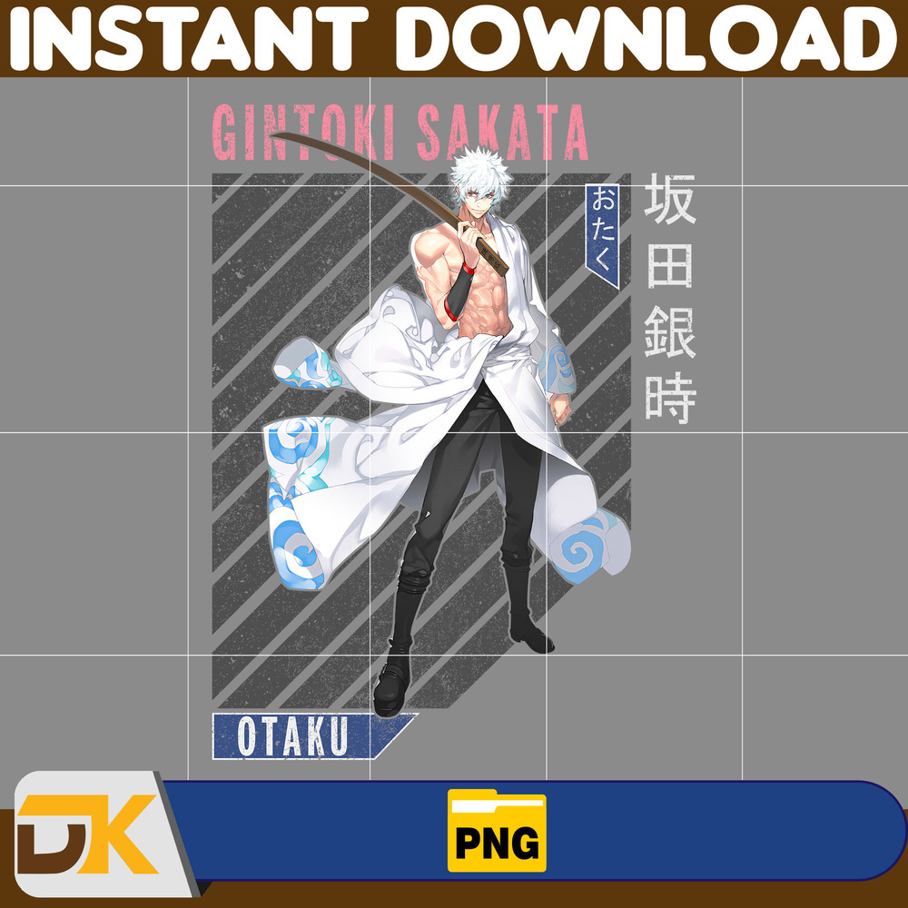 Gintoki Sakata Png, Anime Png, Japanese Png, Anime Silhouette Png, Anime Character, Anime Vector Files (30).jpg