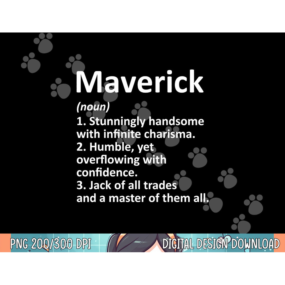 MAVERICK Definition Personalized Name Funny Birthday Gift png, sublimation.jpg
