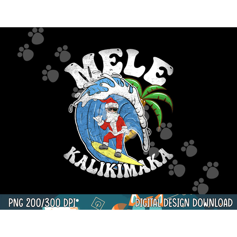 Mele Kalikimaka Christmas Surf Design - Santa Surfing png, sublimation copy.jpg