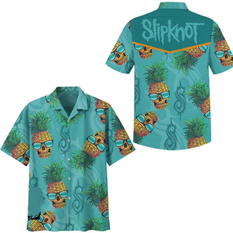 Slipknot Rock Band Pineapple Hawaiian Shirt Aloha Beach Summer.png