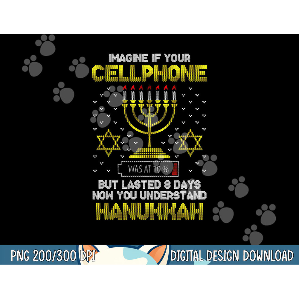 Menorah Cellphone Hanukkah Jewish Ugly Christmas  png,sublimation copy.jpg