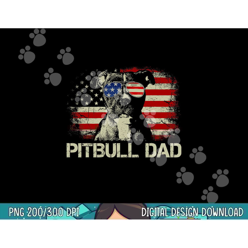 Mens Best Pitbull Dad Ever Shirt American Flag 4th Of July Gift png, sublimation copy.jpg