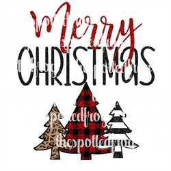 merry christmas trees cheetah buffalo plaid stripes png