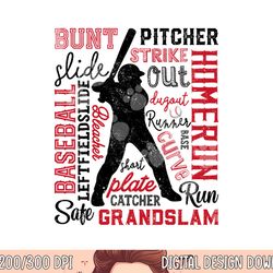 baseball typography word art boys men vintage player batter png, sublimation copy
