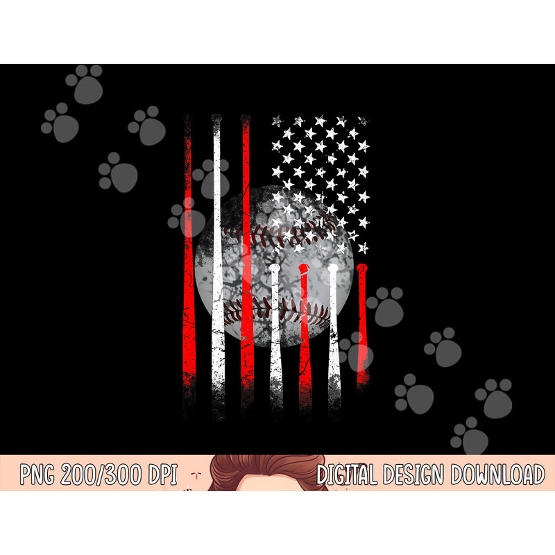 Baseball USA Flag American Flag Vintage png, sublimation copy.jpg
