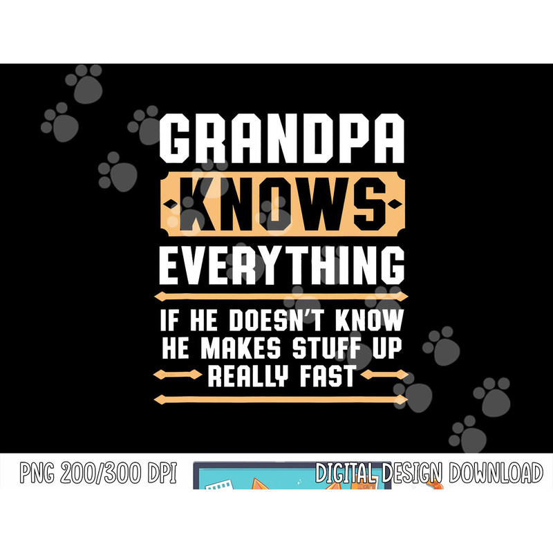 Mens Grandpa Knows Everything Shirt Vintage Funny Father s Day png, sublimation copy.jpg