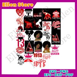 delta sigma theta sorority svg bundle