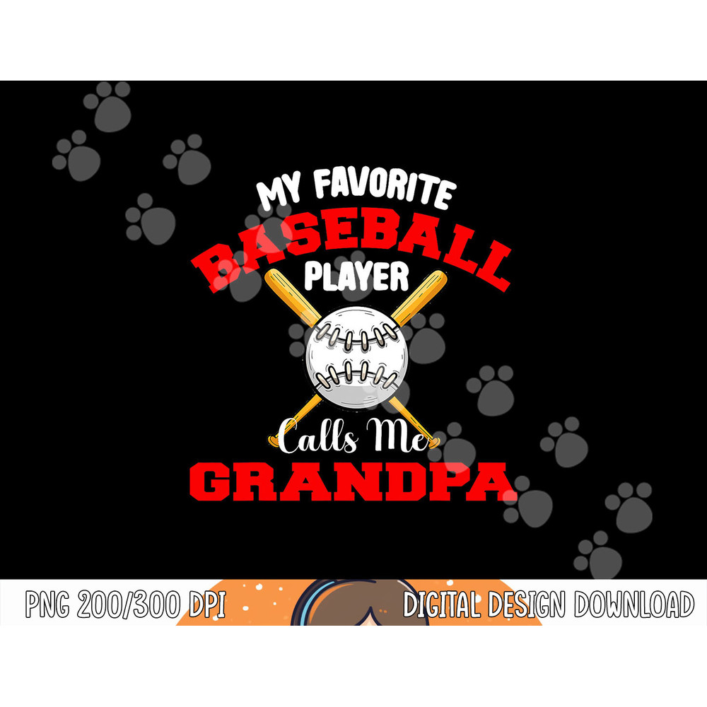 Mens My Favorite Baseball Player Calls Me Grandpa Dad Biggest Fan png,sublimation.jpg