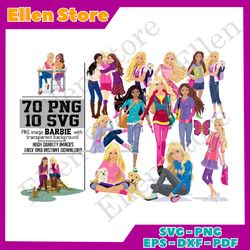 barbie png clipart bundle