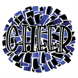 cheer pom pom glitter and without glitter png/svg