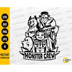 monster crew svg | kids halloween t-shirt stickers decal vinyl graphics | cricut cut files silhouette clip art vector di