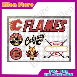 calgary flames logo svg bundle