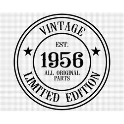 66th birthday svg, printable, cricut, all original parts svg, 66th svg, vintage 1956 svg, 66 and fabulous svg, digital d