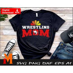 wrestling mom retro, wrestling mom svg, wrestling svg - digital downloads