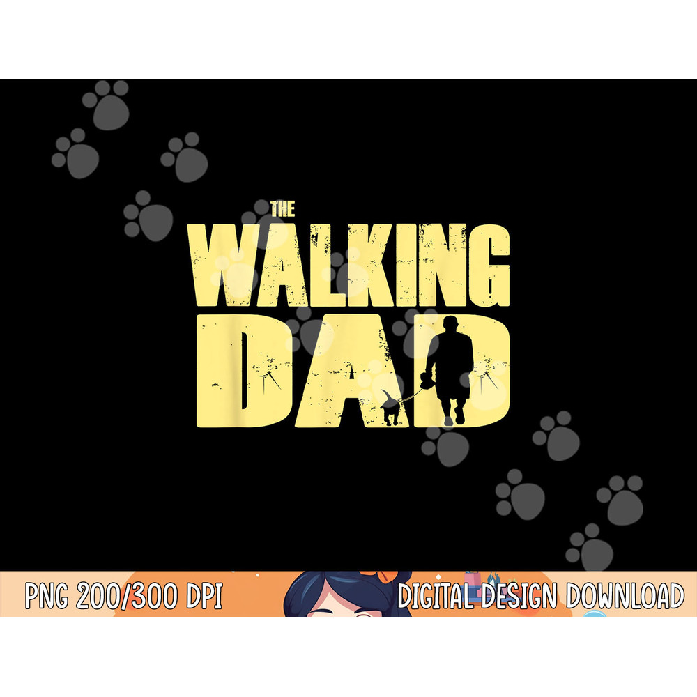 Mens The Walking DAD men with dog for walkies png, sublimation copy.jpg