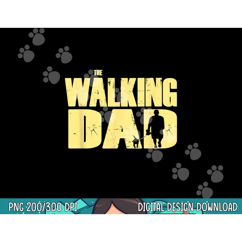 Mens The Walking DAD men with dog for walkies png, sublimation copy.jpg