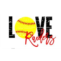 love raiders distressed softball svg- 2 designs
