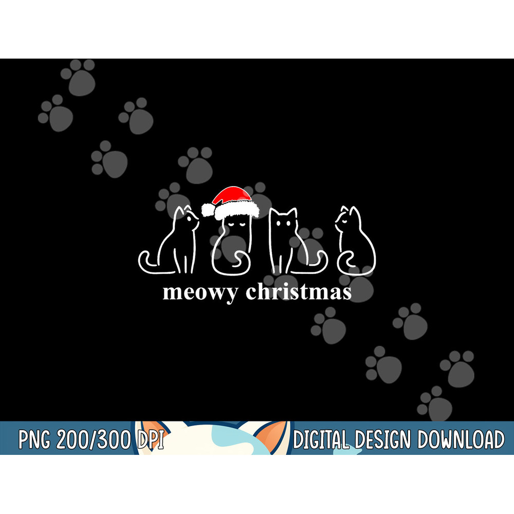 Meowy Catmas Cat Christmas Cute Kitten Cats Santa Hat Xmas png,sublimation copy.jpg