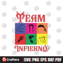 Team Infierno SVG La Casa De Los Famosos SVG Digital Cricut File