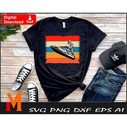 cool retro vintage jet ski, old school jet ski, jet ski svg - digital downloads