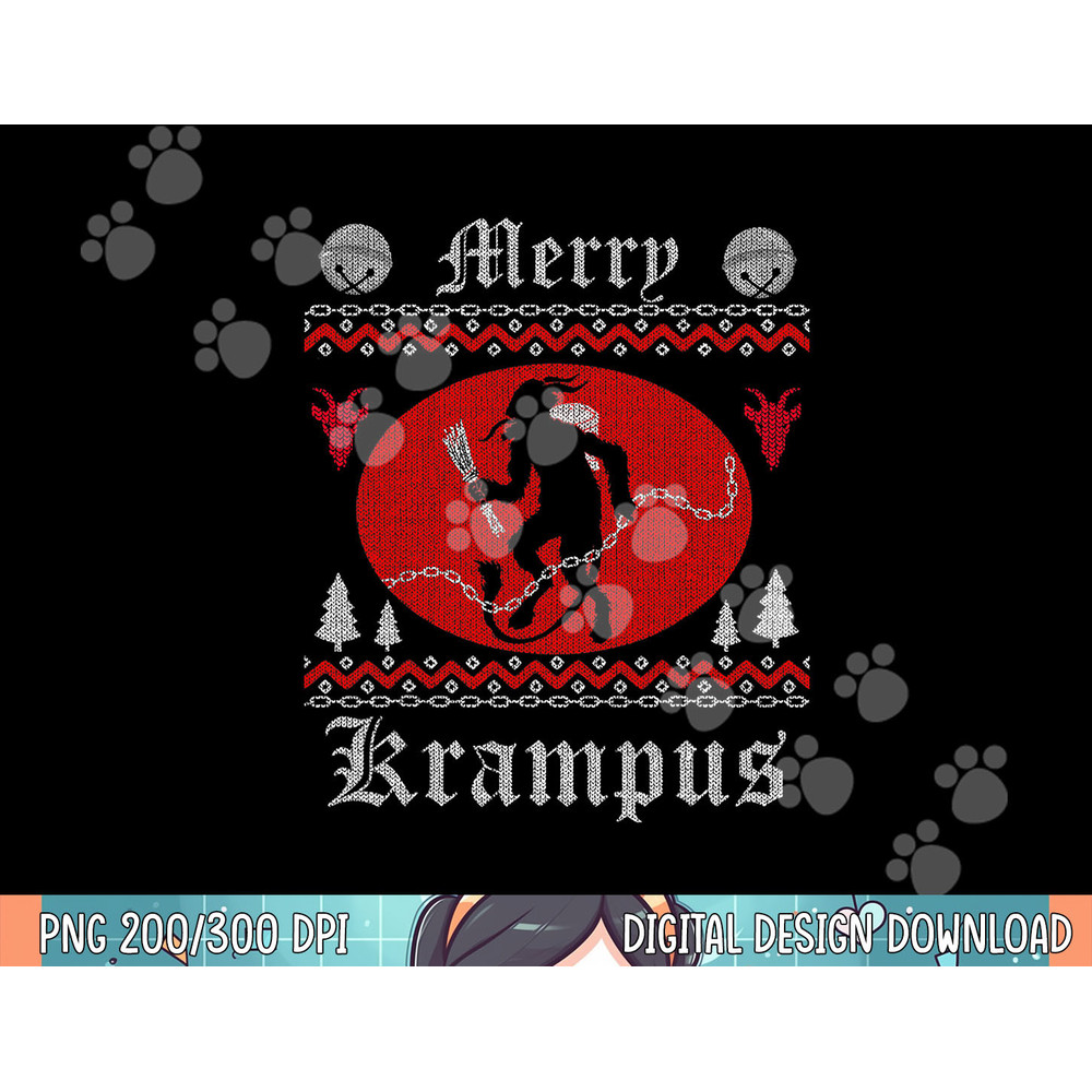 Merry Krampus Christmas Xmas Horror Ugly Sweater Evil Pajama png, sublimation.jpg