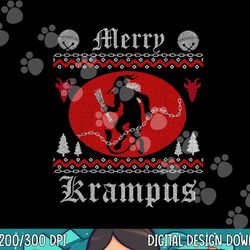 merry krampus christmas xmas horror ugly sweater evil pajama png, sublimation copy