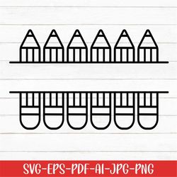pencil monogram svg, school svg, pencil name frame svg, digital downloads, pencil svg, printable, back to school svg, sv