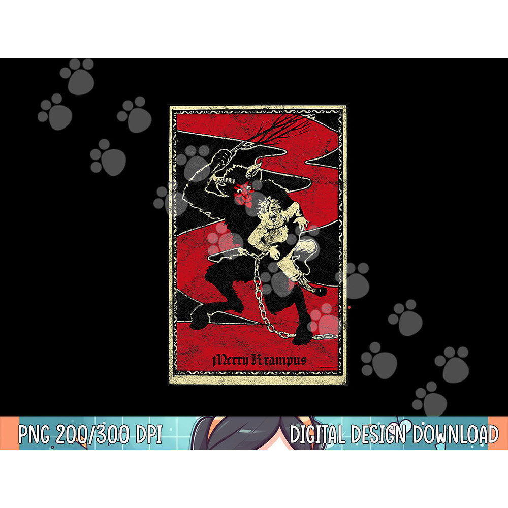 Merry Krampus Occult Germanic Christmas Demon Horror Witch png, sublimation.jpg