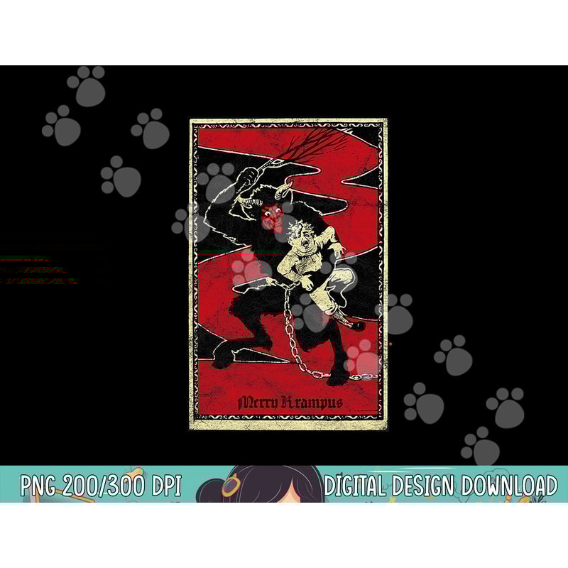 Merry Krampus Occult Germanic Christmas Demon Horror Witch png, sublimation copy.jpg